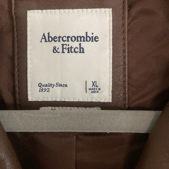 Woman’s brown faux leather bomber jacket. - Picture 2 of 2